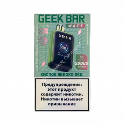 Электронная сигарета Geek Bar 20000 Кислое яблоко лед 20мг ОПТОМ     