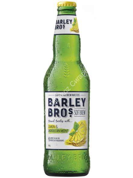 Газированный напиток Barley Bros лимон-марокканская мята 0,44 л оптом