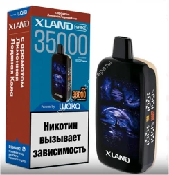   WAKA XLAND SPIKE 35000 затяжек 2% с ароматом Лимонная Ледяная Кола оптом 