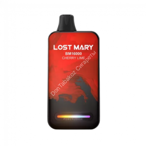 Электронная сигарета  Lost mary  BM 16000 Вишня-Лайм  20мг (2%) оптом  