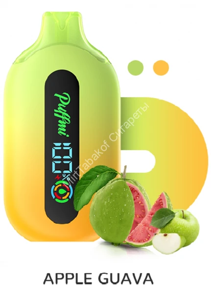 Электронная сигарета  Puffmi Pure яблоко гуава 12000 затяжек 20мг (2%)оптом  