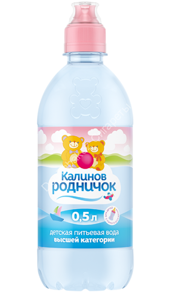 Вода детская питьевая Калинов Родничок негазированная спортивная пробка 0,5 л оптом