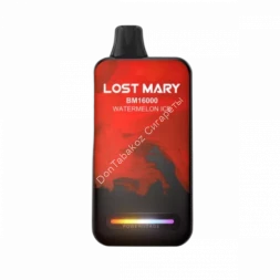 Электронная сигарета  Lost mary  BM 16000 Арбузный лед 20мг (2%) оптом  