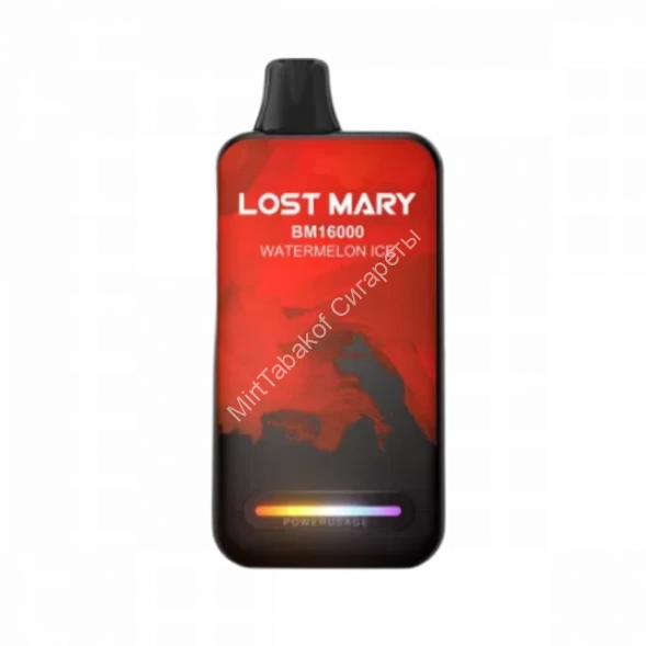 Электронная сигарета  Lost mary  BM 16000 Арбузный лед 20мг (2%) оптом  