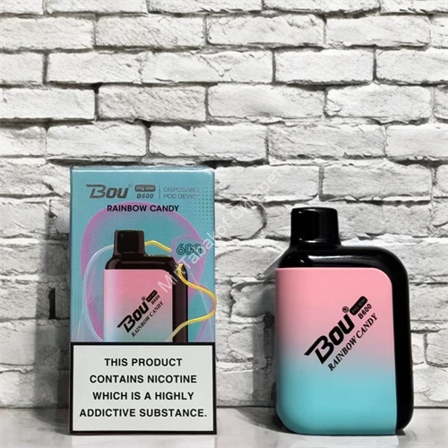 Электронная сигарета Bou pro mini 600 rainbow candy оптом       