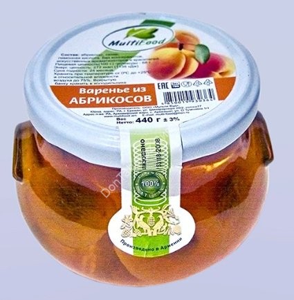 Варенье из абрикосов Multifood 440г оптом